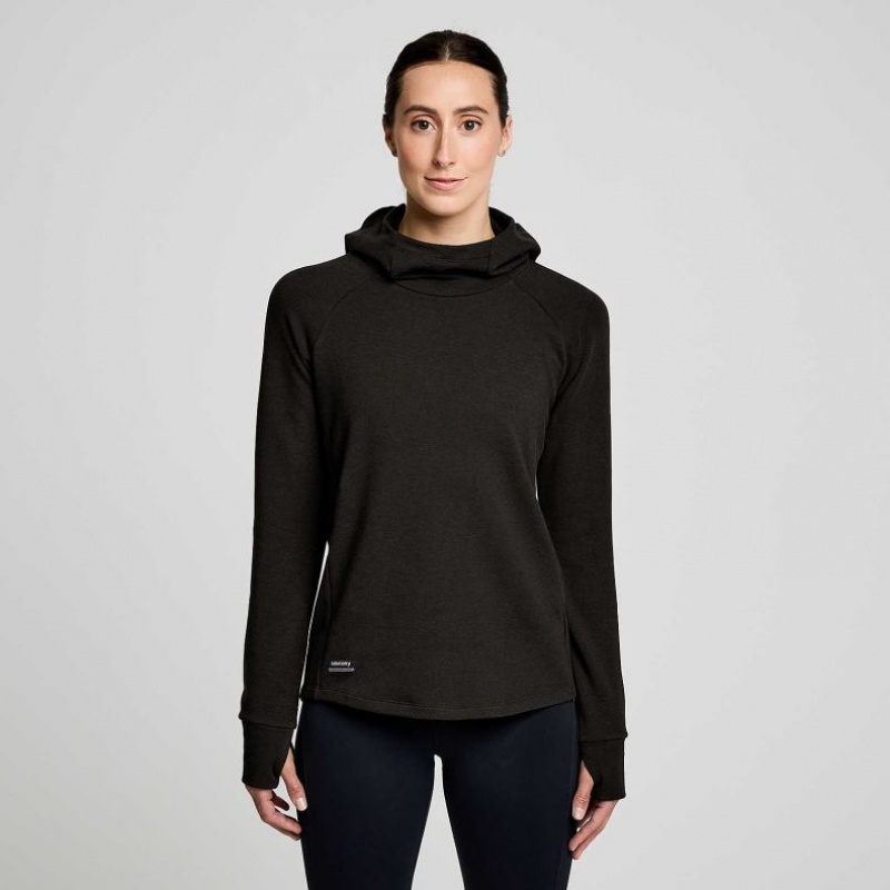 Black Women\'s Saucony Triumph Tunic Hoodie | MALAYSIA-QKTL