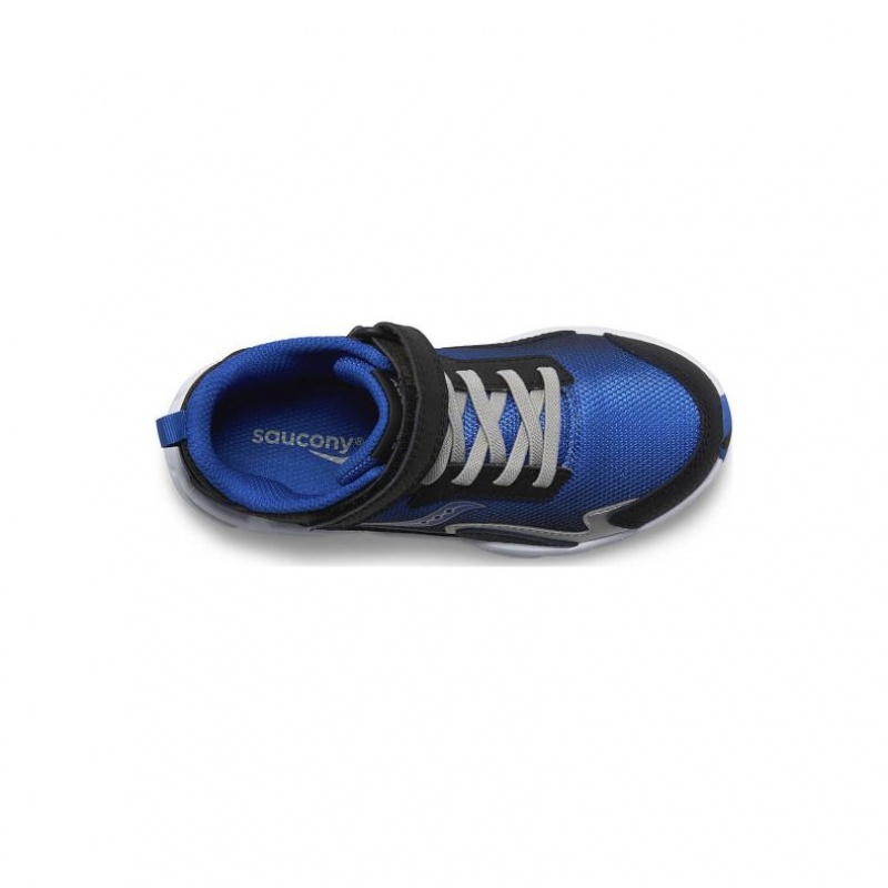 Black / Blue Big Kids' Saucony Flash Mid A/C Sneakers | MALAYSIA-QVNX