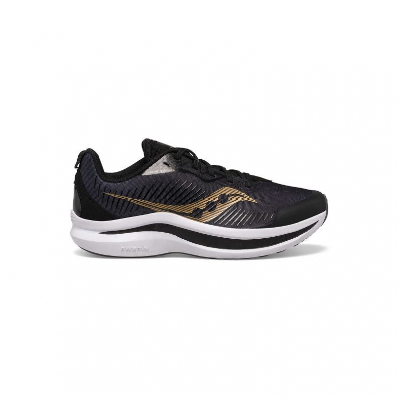 Black / Gold Big Kids\' Saucony Endorphin KDZ Sneakers | MALAYSIA-OPBX