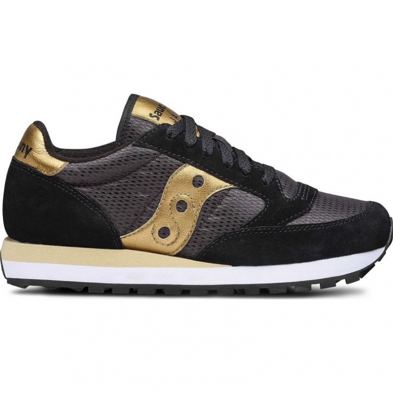 Black / Gold Women\'s Saucony Jazz Original Sneakers | MALAYSIA-SUZW