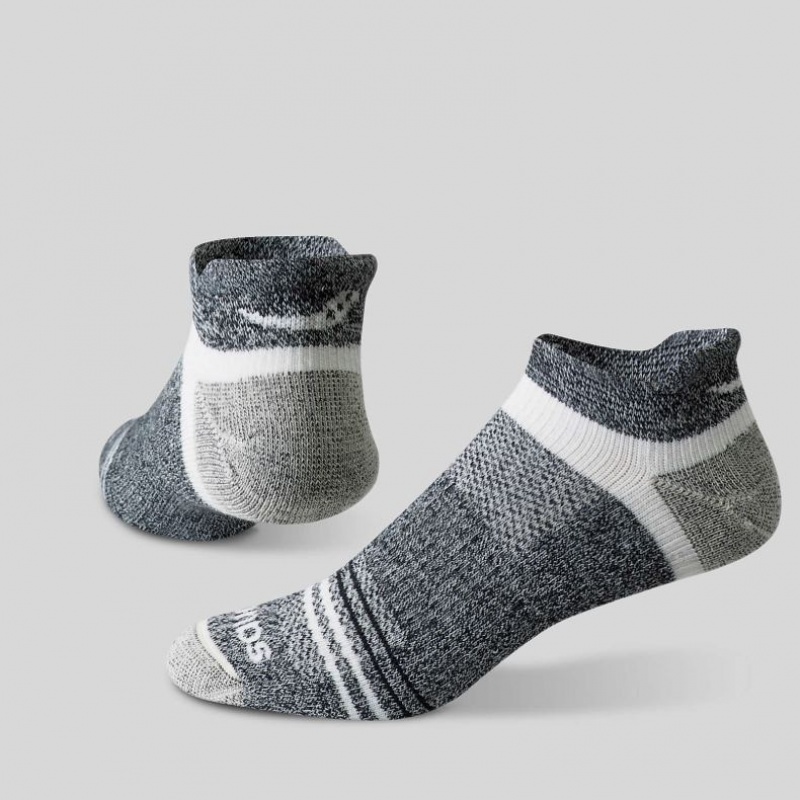 Black / Grey Men's Saucony Inferno Merino Wool Blend No Show 3-Pack Socks | MALAYSIA-BMTR