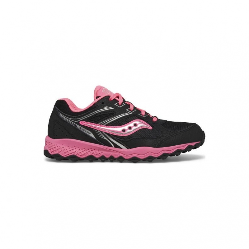 Black / Pink Big Kids\' Saucony Cohesion TR14 Lace Sneakers | MALAYSIA-LYGS