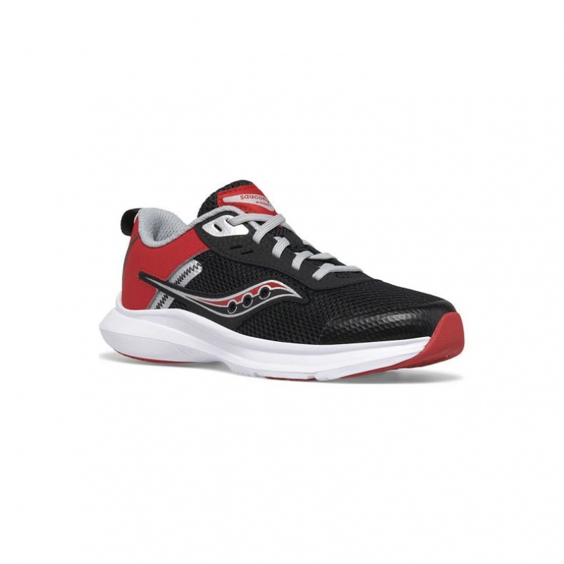 Black / Red Big Kids' Saucony Axon 3 Sneakers | MALAYSIA-HPZJ