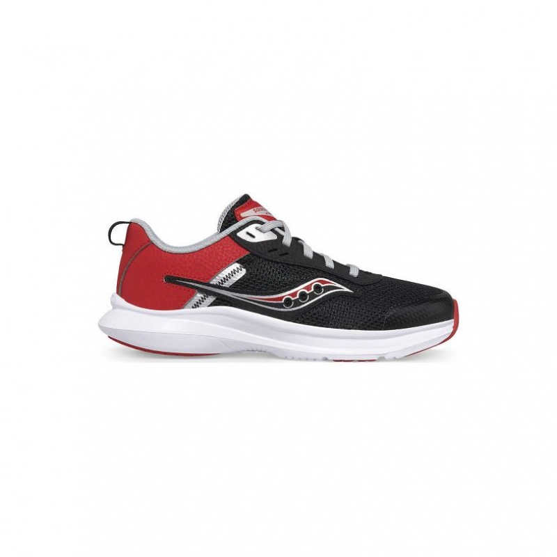 Black / Red Big Kids\' Saucony Axon 3 Sneakers | MALAYSIA-HPZJ