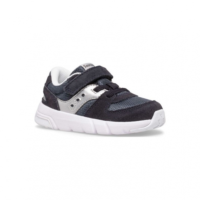 Black / Silver Little Kids' Saucony Jazz Lite 2.0 Sneakers | MALAYSIA-BXNT