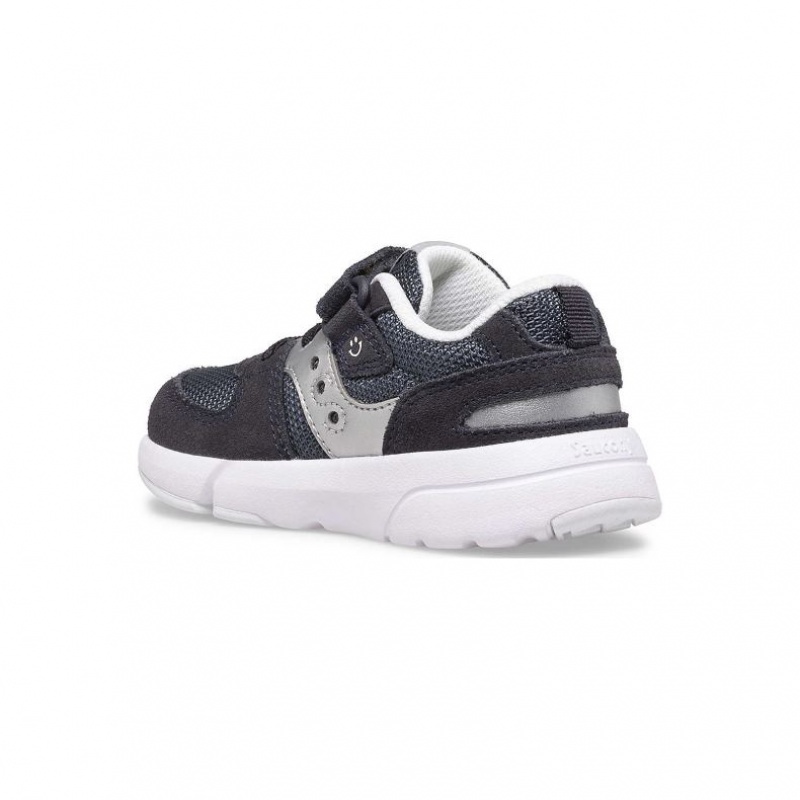 Black / Silver Little Kids' Saucony Jazz Lite 2.0 Sneakers | MALAYSIA-BXNT