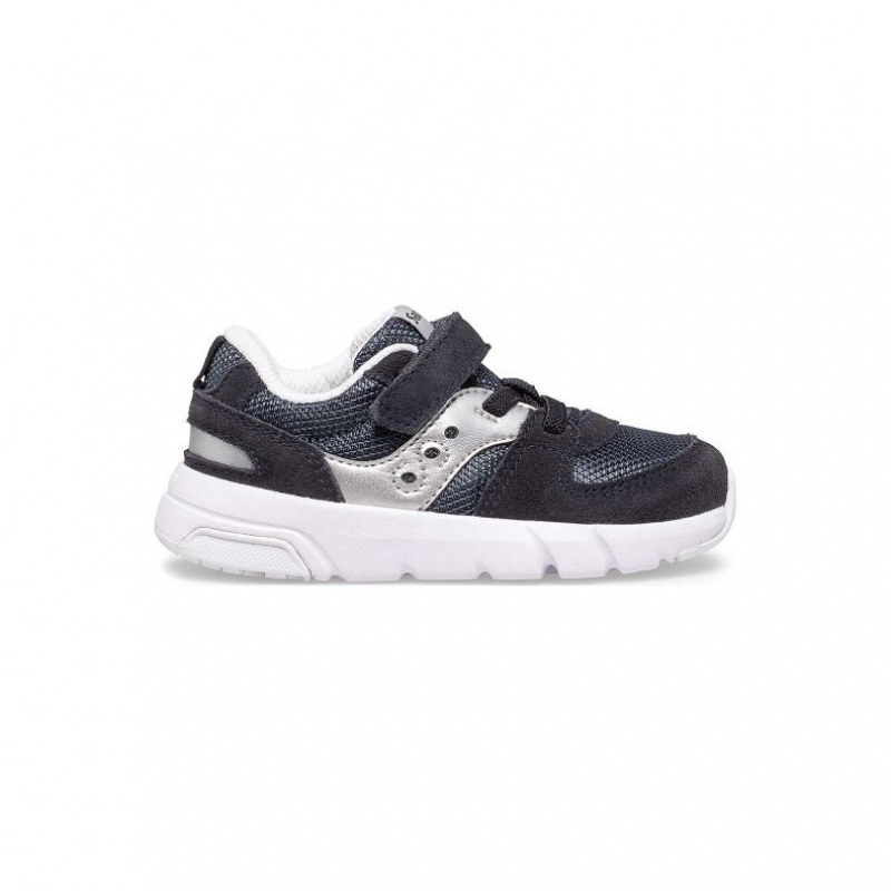 Black / Silver Little Kids\' Saucony Jazz Lite 2.0 Sneakers | MALAYSIA-BXNT