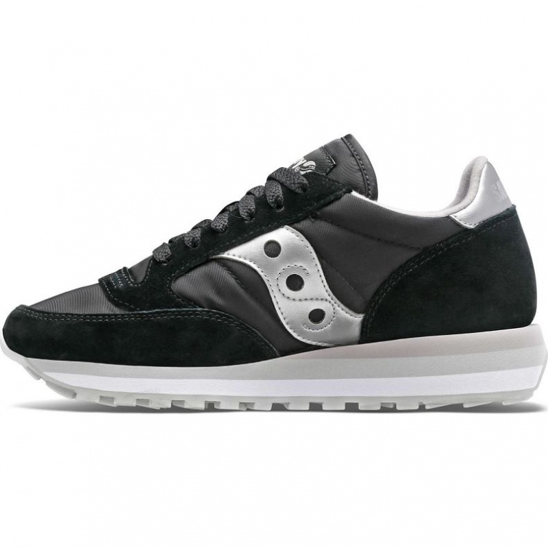 Black / Silver Women's Saucony Jazz Triple Sneakers | MALAYSIA-NEUG