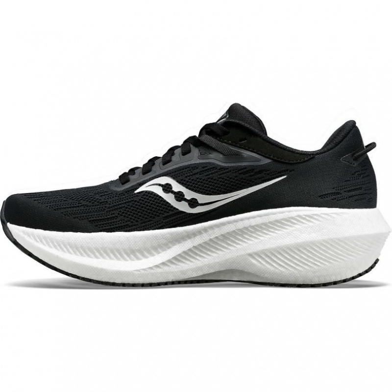 Black / White Men's Saucony Triumph 21 Running Shoes | MALAYSIA-CXMI