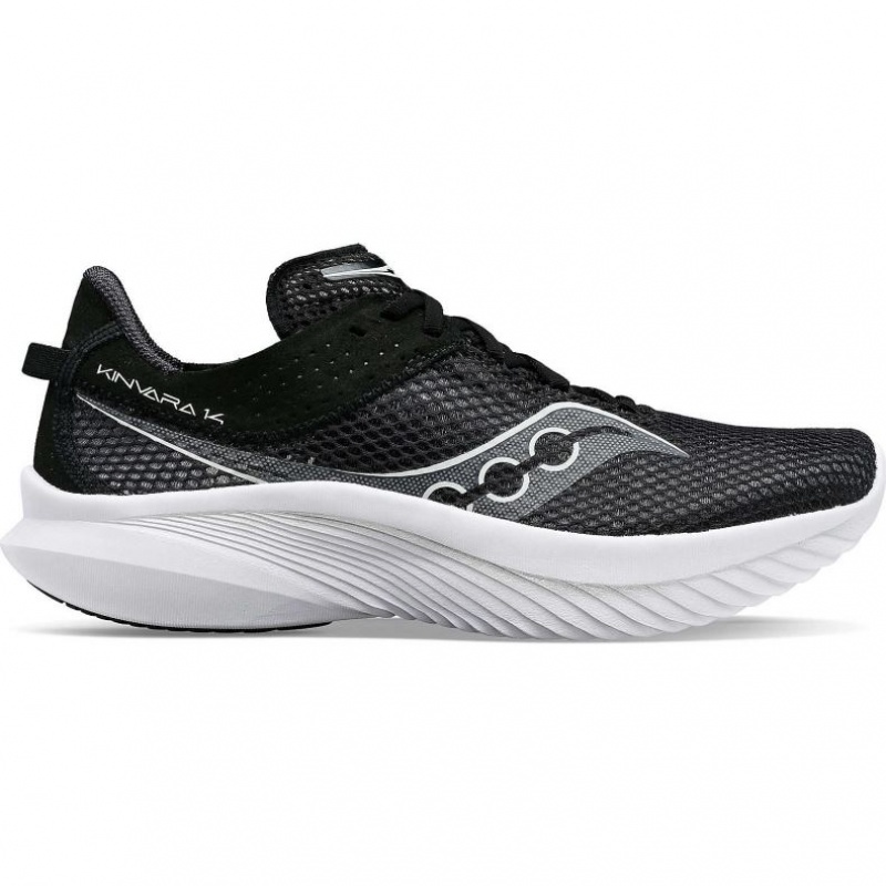 Black / White Women\'s Saucony Kinvara 14 Running Shoes | MALAYSIA-DYUX