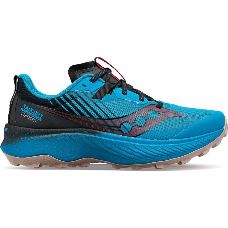 Blue Men\'s Saucony Endorphin Edge Trail Running Shoes | MALAYSIA-TVBH