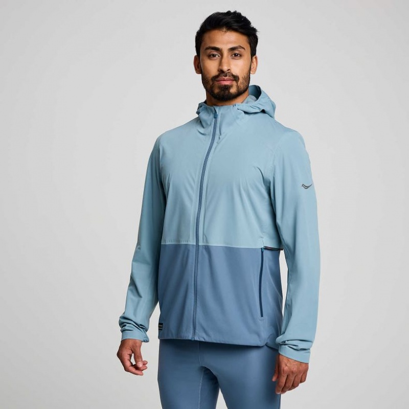 Blue Men\'s Saucony Runshield Jacket | MALAYSIA-XDSR