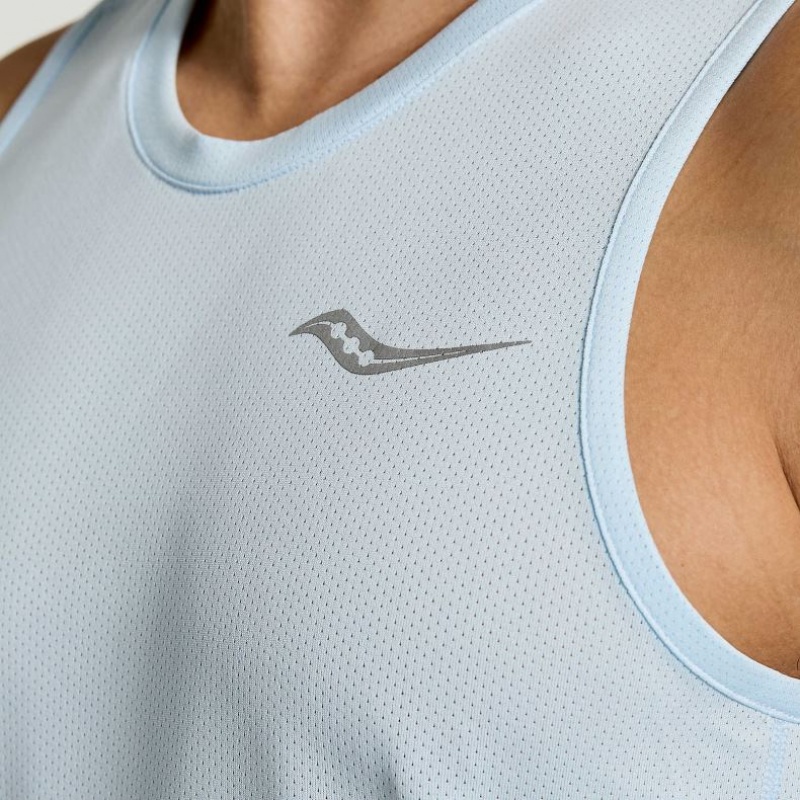 Blue Men's Saucony Stopwatch Singlet | MALAYSIA-IBYZ