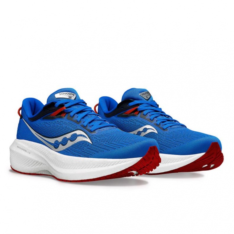 Blue Men's Saucony Triumph 21 Running Shoes | MALAYSIA-TMJA