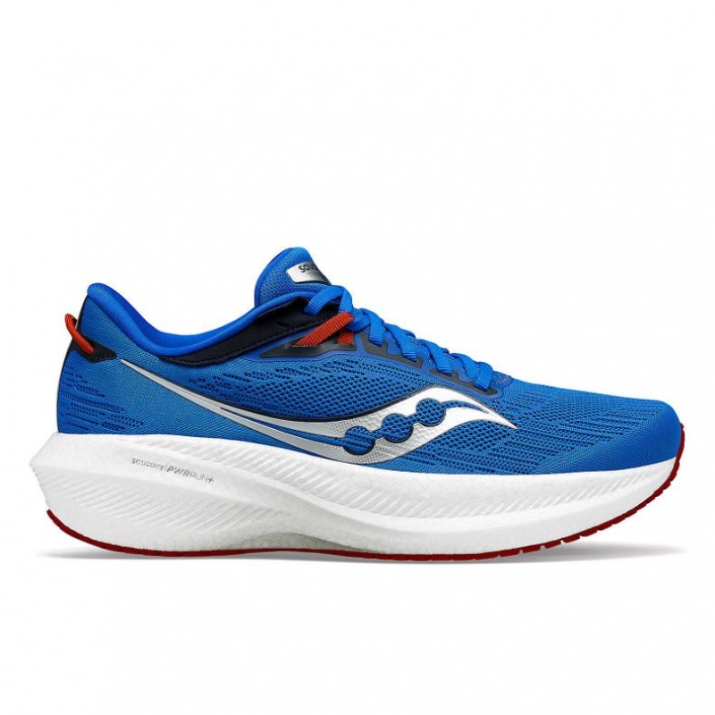 Blue Men\'s Saucony Triumph 21 Running Shoes | MALAYSIA-TMJA