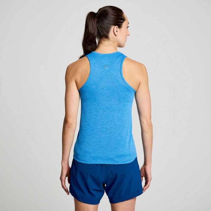 Blue Women's Saucony Stopwatch Singlet | MALAYSIA-TRQE