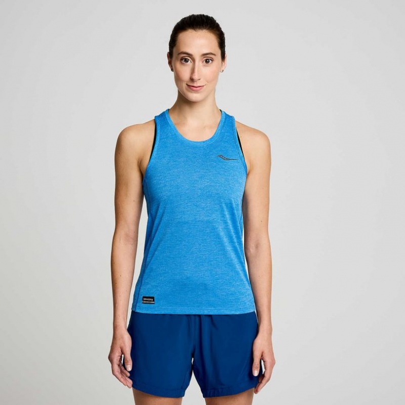 Blue Women\'s Saucony Stopwatch Singlet | MALAYSIA-TRQE