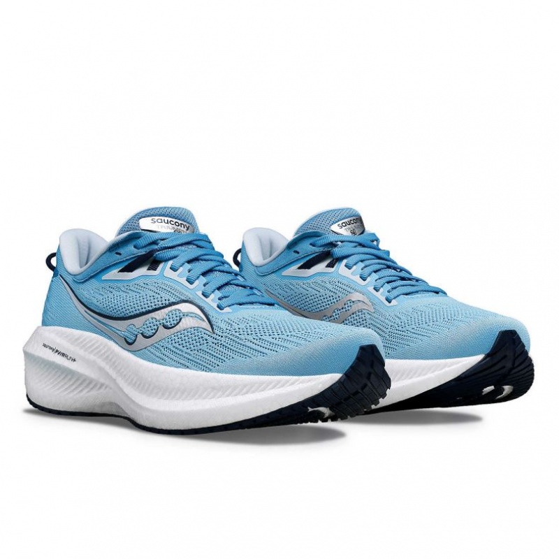 Blue Women's Saucony Triumph 21 Running Shoes | MALAYSIA-PTXL