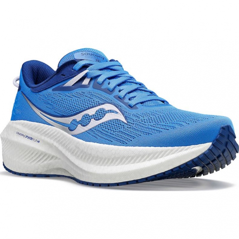 Blue Women's Saucony Triumph 21 Running Shoes | MALAYSIA-MBJF