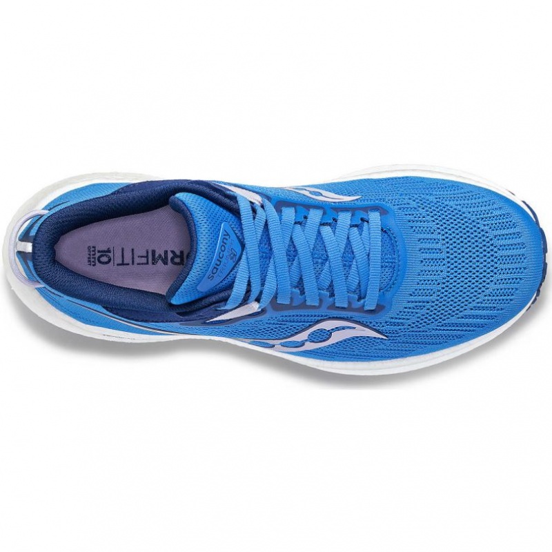 Blue Women's Saucony Triumph 21 Wide Running Shoes | MALAYSIA-RMSQ