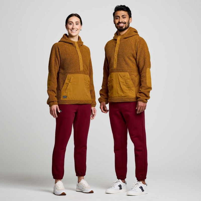 Brown Men's Saucony Recovery Sherpa Pullover Hoodie | MALAYSIA-FCNP