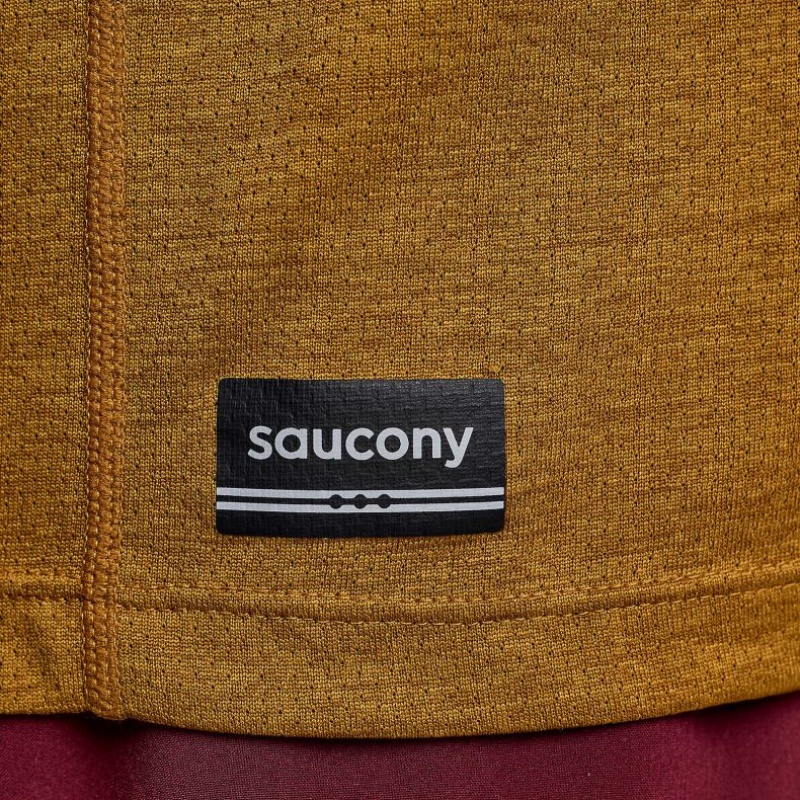 Brown Men's Saucony Stopwatch Singlet | MALAYSIA-UKZP