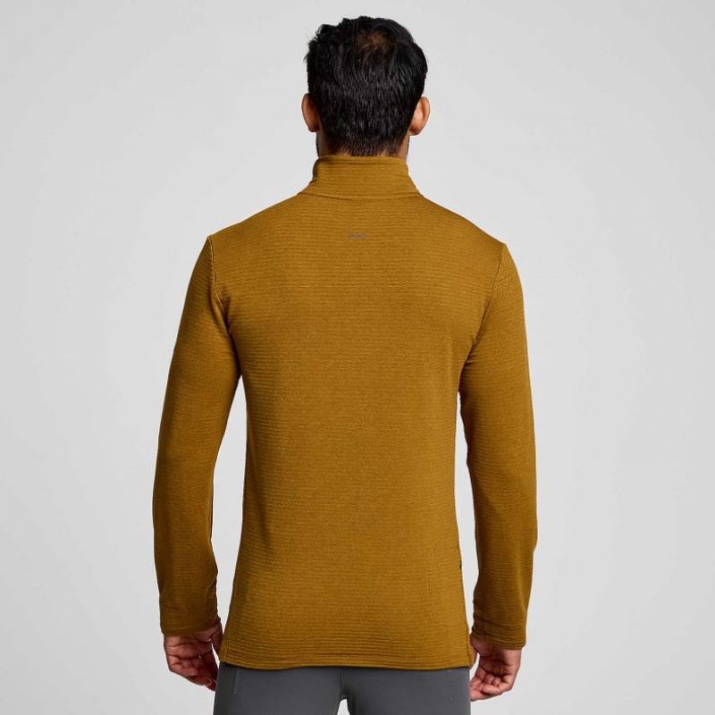 Brown Men's Saucony Triumph 3D 1/2 Zip Sweatshirt | MALAYSIA-UEAJ