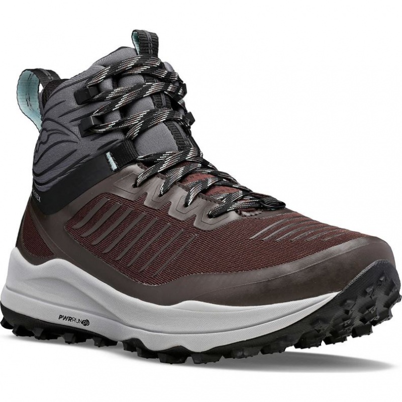 Brown Men's Saucony Ultra Ridge GTX Trail Running Shoes | MALAYSIA-WVNR