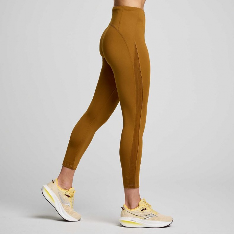 Brown Women's Saucony Fortify Viz Tight | MALAYSIA-BWGF