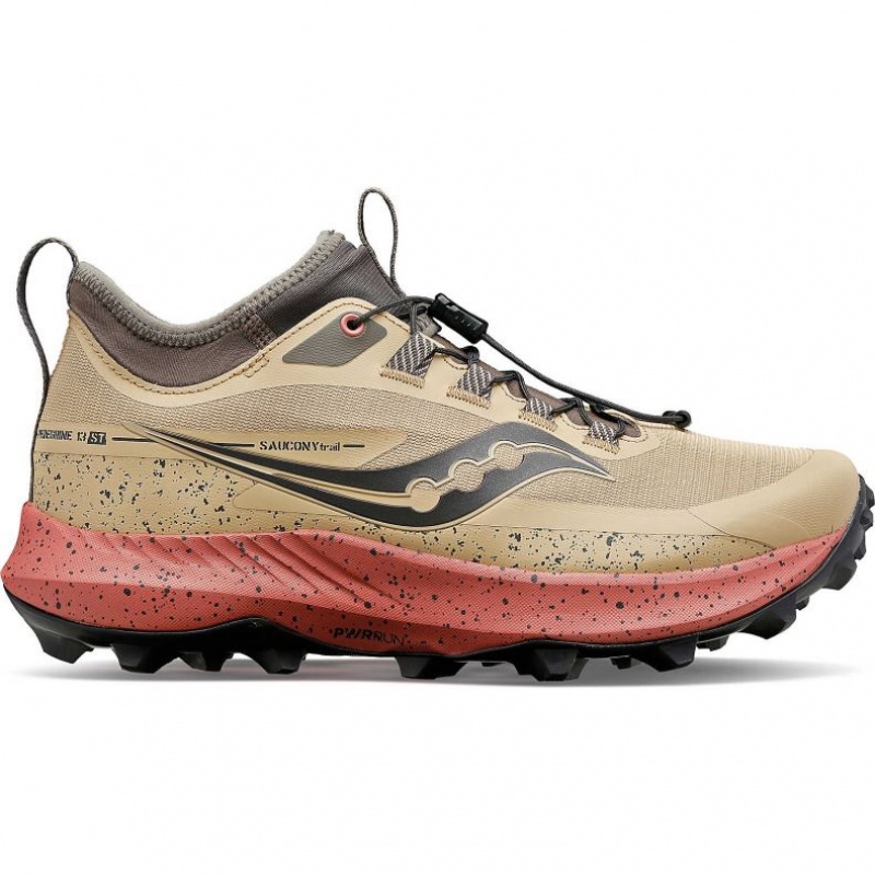 Brown Women\'s Saucony Peregrine 13 ST Trail Running Shoes | MALAYSIA-BLFI