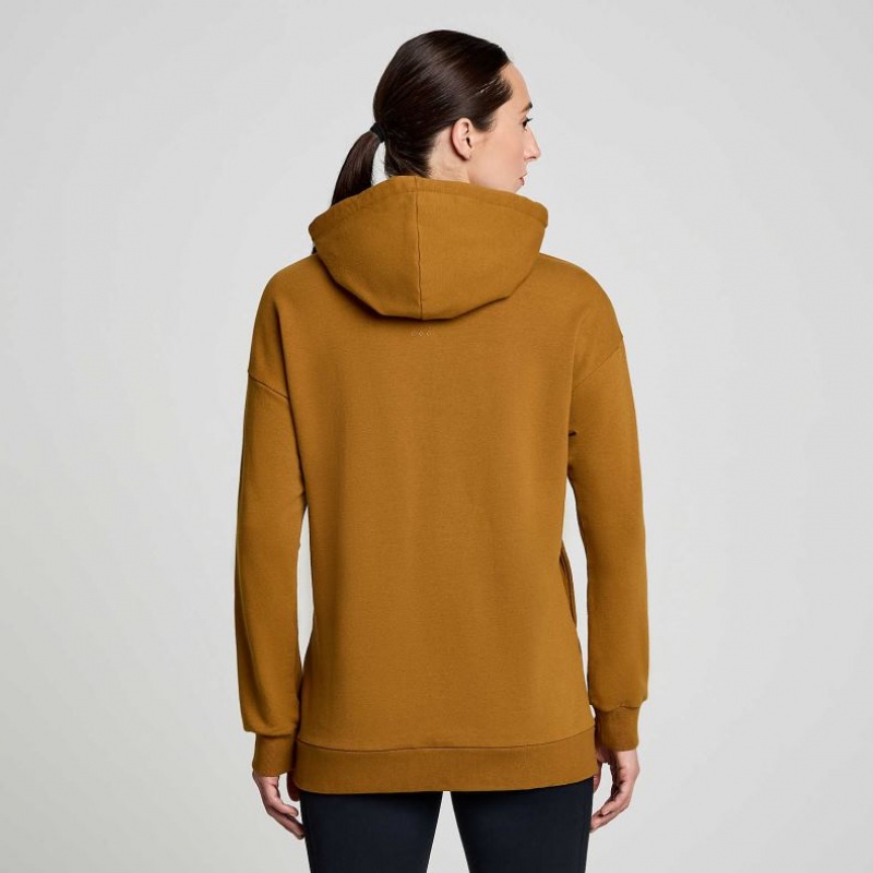 Brown Women's Saucony Recovery Zip Tunic Hoodie | MALAYSIA-BPMA