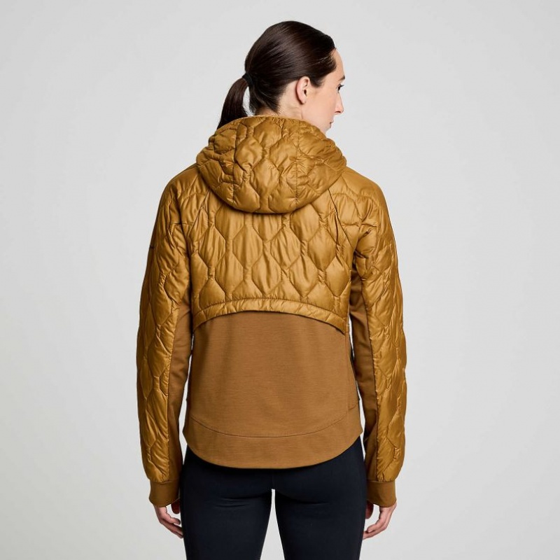 Brown Women's Saucony Solstice Oysterpuff Jacket | MALAYSIA-AGUI