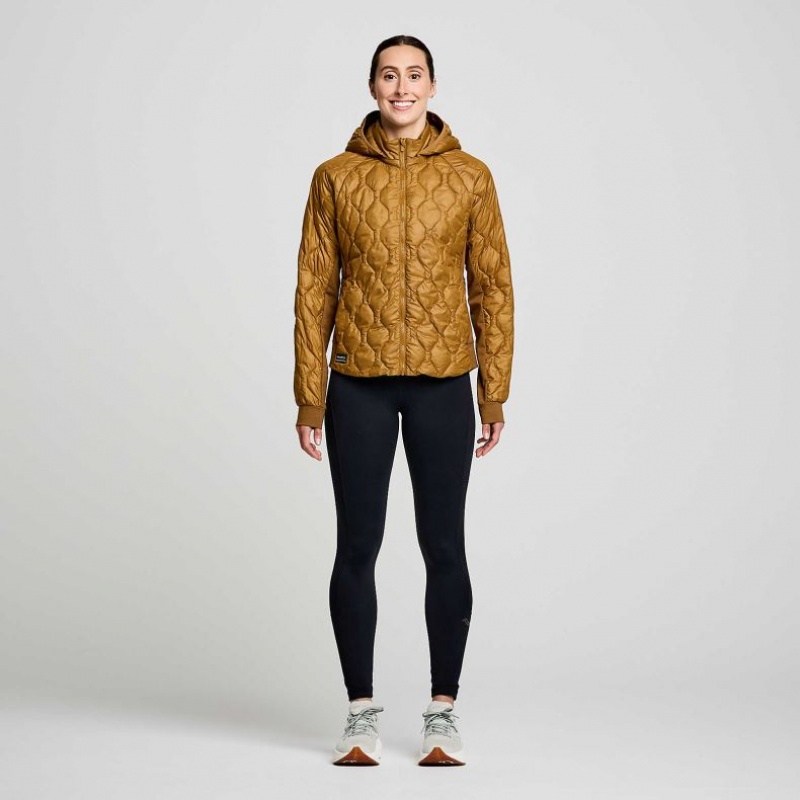 Brown Women's Saucony Solstice Oysterpuff Jacket | MALAYSIA-AGUI