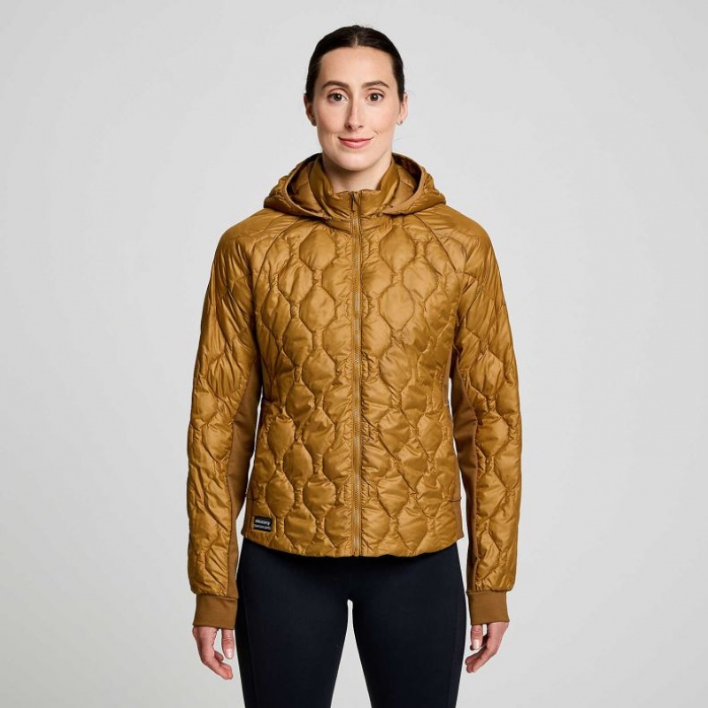 Brown Women\'s Saucony Solstice Oysterpuff Jacket | MALAYSIA-AGUI