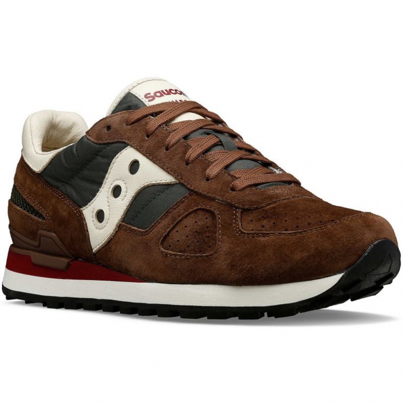 Brown / Green Women's Saucony Shadow Original Premium Sneakers | MALAYSIA-VIUT