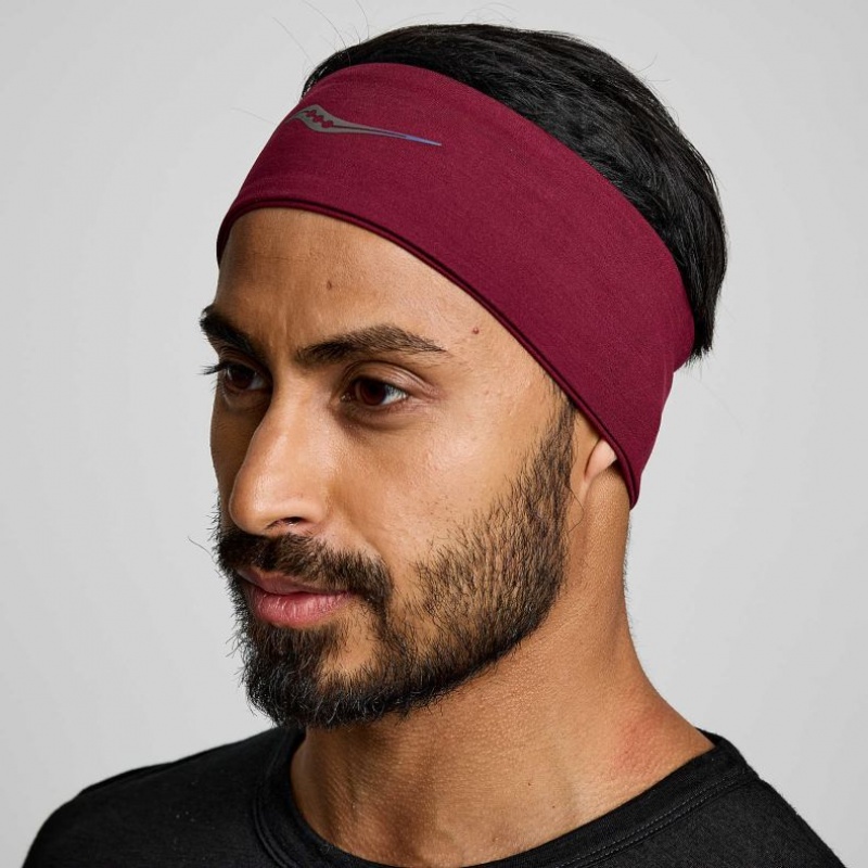 Burgundy Men\'s Saucony Solstice Headband | MALAYSIA-AETN