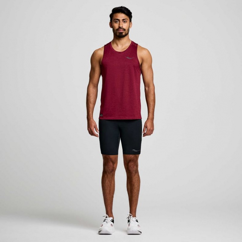 Burgundy Men's Saucony Stopwatch Singlet | MALAYSIA-GOIL