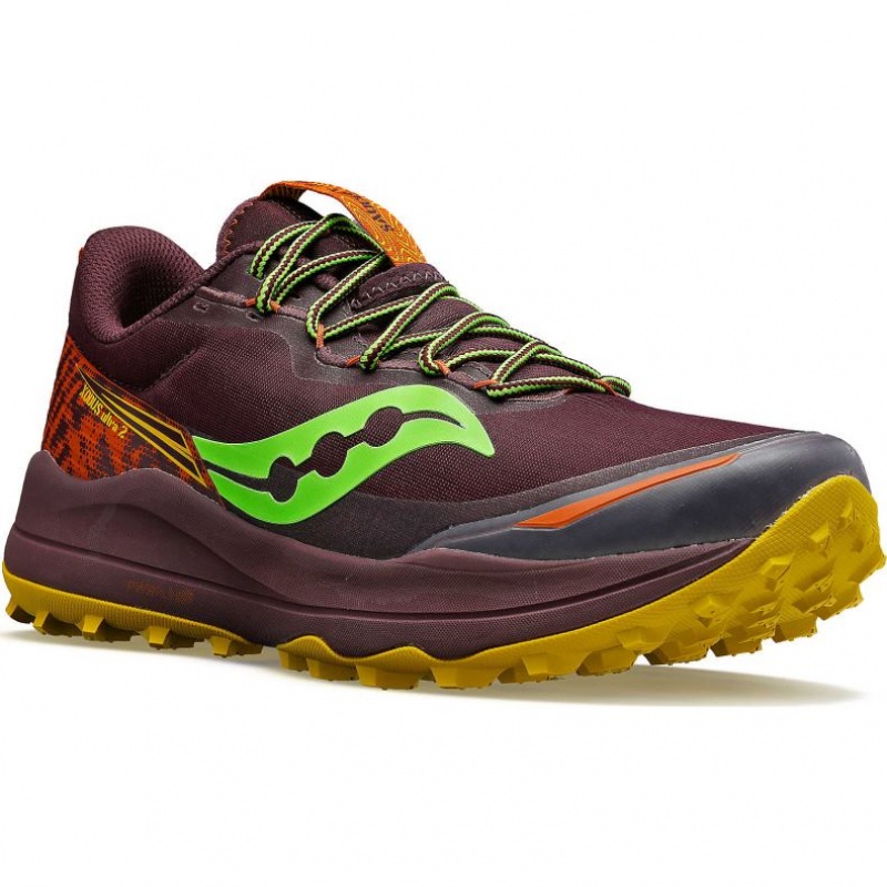 Burgundy Men's Saucony Xodus Ultra 2 Trail Running Shoes | MALAYSIA-CDIL