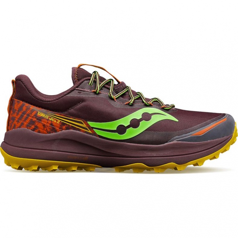 Burgundy Men\'s Saucony Xodus Ultra 2 Trail Running Shoes | MALAYSIA-CDIL