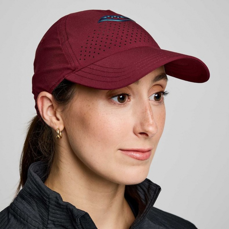 Burgundy Women\'s Saucony Outpace Petite Hat | MALAYSIA-KVDR