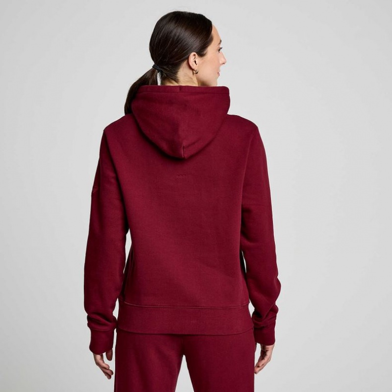 Burgundy Women's Saucony Recovery Hoodie | MALAYSIA-REUG