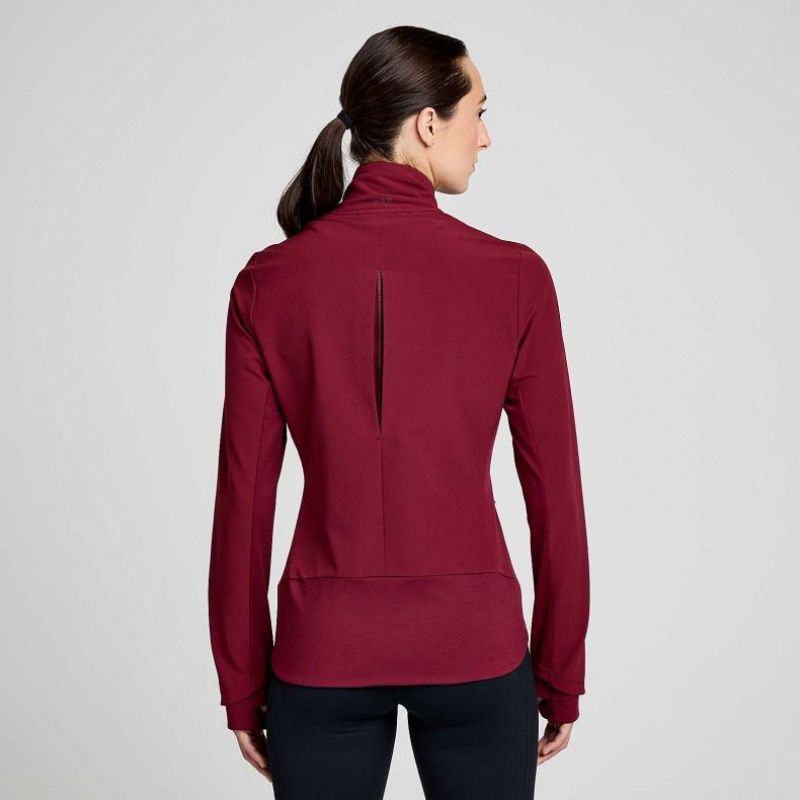 Burgundy Women's Saucony Triumph Jacket | MALAYSIA-PALV