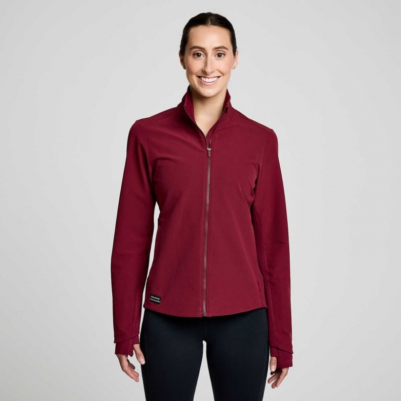 Burgundy Women\'s Saucony Triumph Jacket | MALAYSIA-PALV