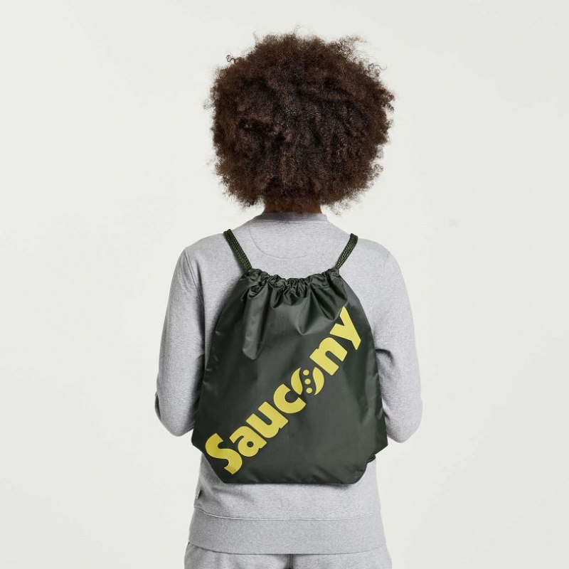 Dark Green Women\'s Saucony String Bag | MALAYSIA-MQHZ