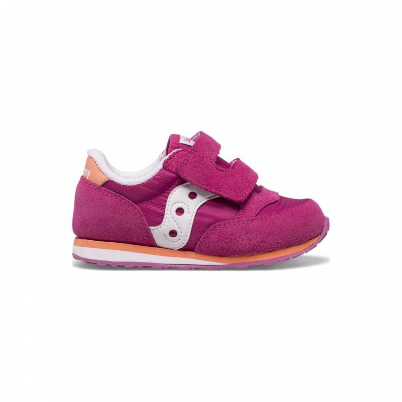 Fuchsia Little Kids\' Saucony Baby Jazz Hook & Loop Sneakers | MALAYSIA-EKLC