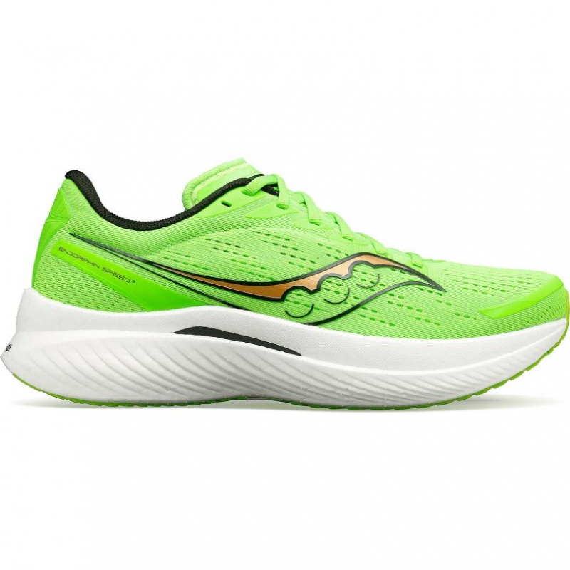 Green Men\'s Saucony Endorphin Speed 3 Running Shoes | MALAYSIA-IUEK