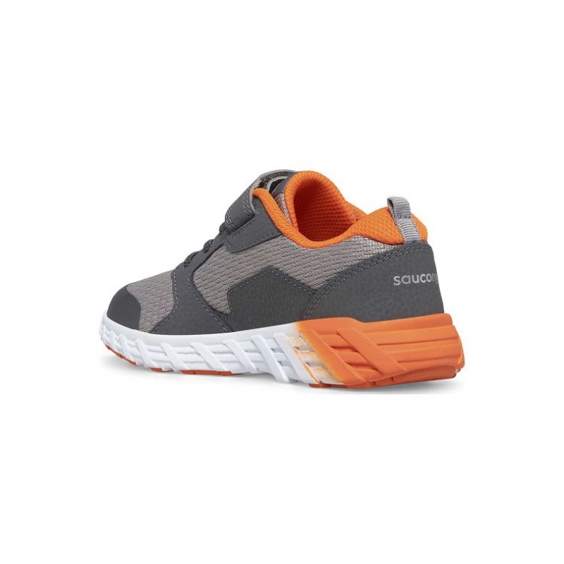 Grey Big Kids' Saucony Wind 2.0 A/C Sneakers | MALAYSIA-PJBS