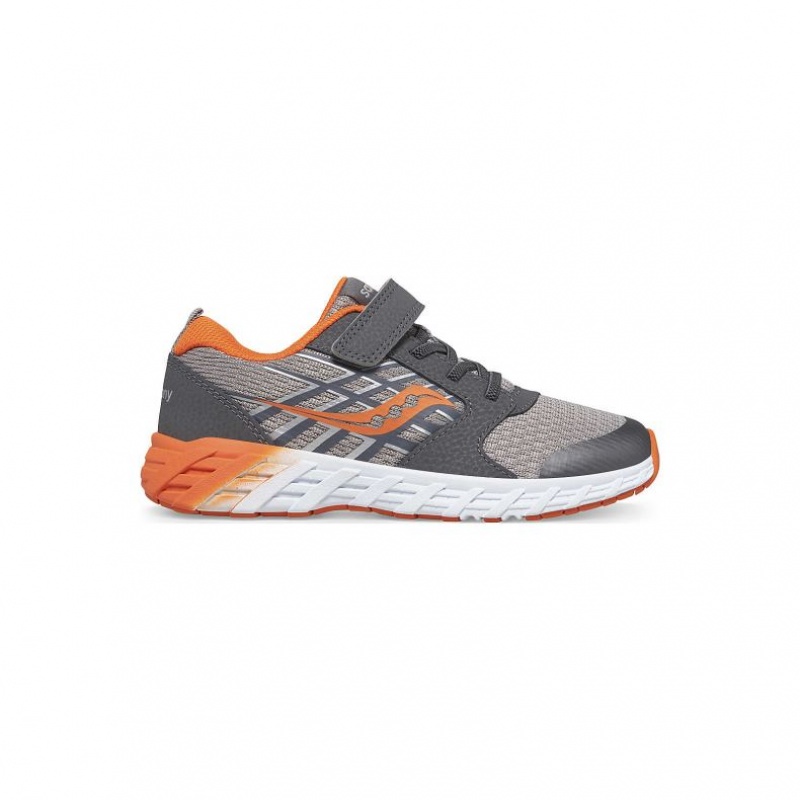 Grey Big Kids\' Saucony Wind 2.0 A/C Sneakers | MALAYSIA-PJBS