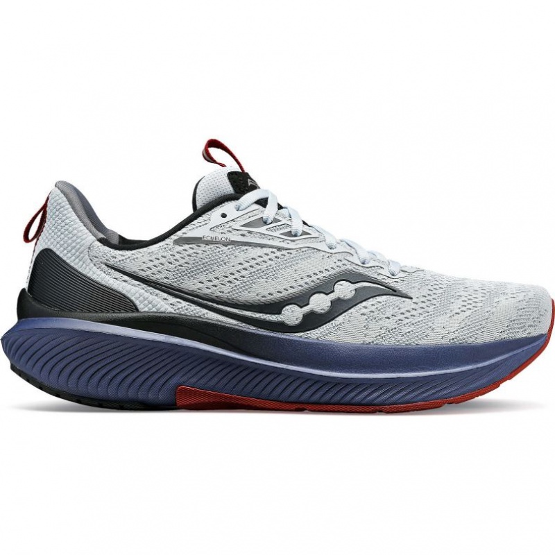 Grey Men\'s Saucony Echelon 9 Running Shoes | MALAYSIA-OIXG