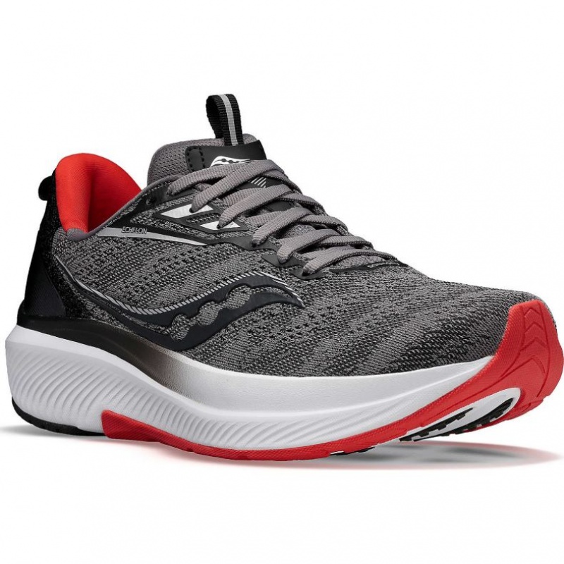 Grey Men's Saucony Echelon 9 Running Shoes | MALAYSIA-CSIQ